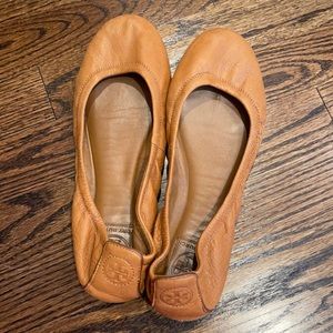 Tory Burch camel color flat